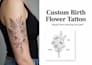 design a custom minimalist birth flower tattoo bouquet